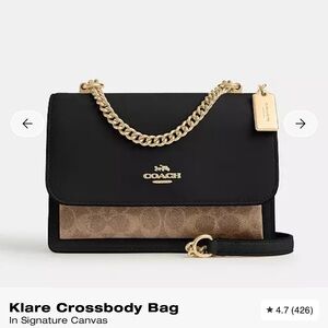 NWOT Klare Crossbody Bag in Signature Canvas Gold/Tan/Black Multi